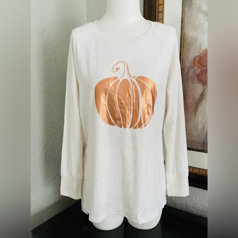 Fall Pumpkin Long Sleeve Tee size XXL NWT